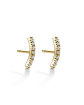 Curve Earrings - White Diamonds